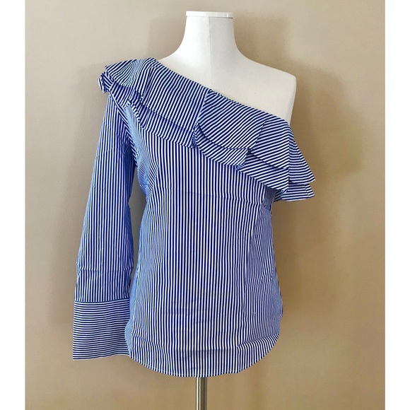 Banana Republic Tops - Banana Republic one shoulder ruffle top NWT small